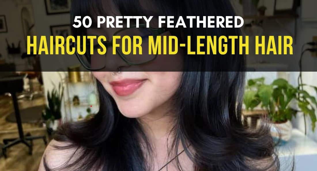 50 Pretty Feathered Haircuts for Medium Length Hair