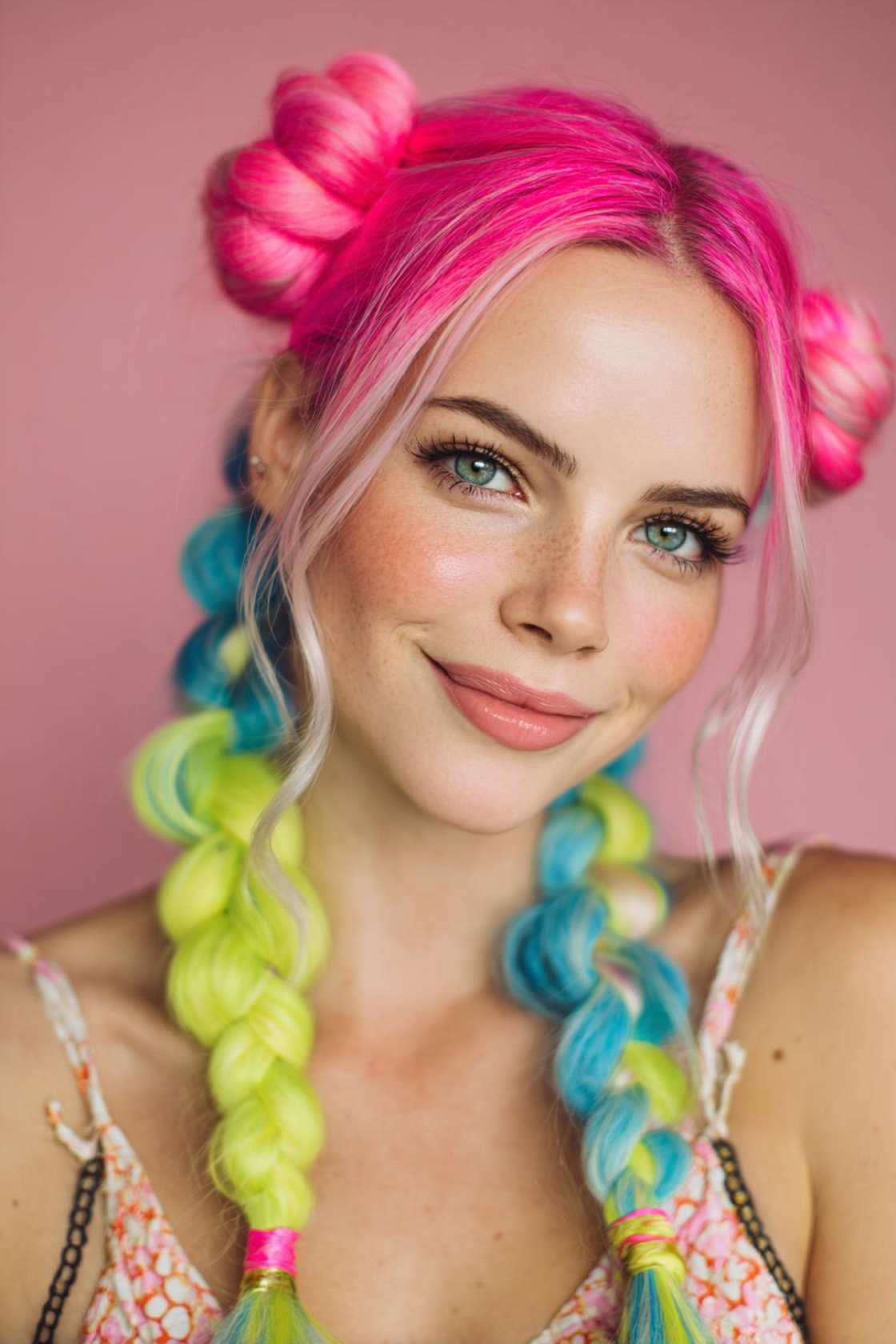 Colorful & Bold: 18+ Unicorn Bubble Braids Perfect for Your Next Festival Look