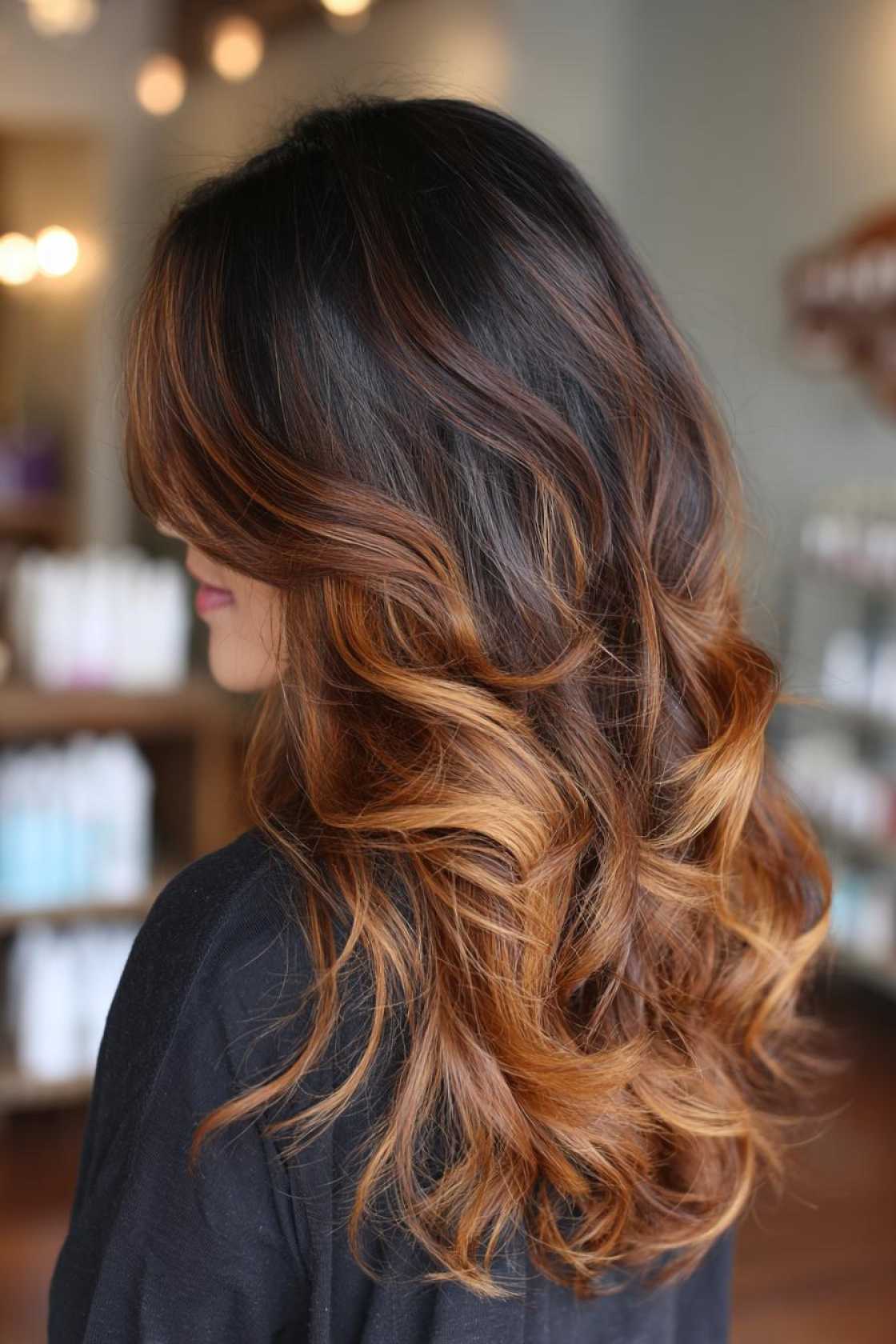 Indulge in Depth: 15+ Decadent Dark Caramel Balayage Looks for a Luxurious Glow.