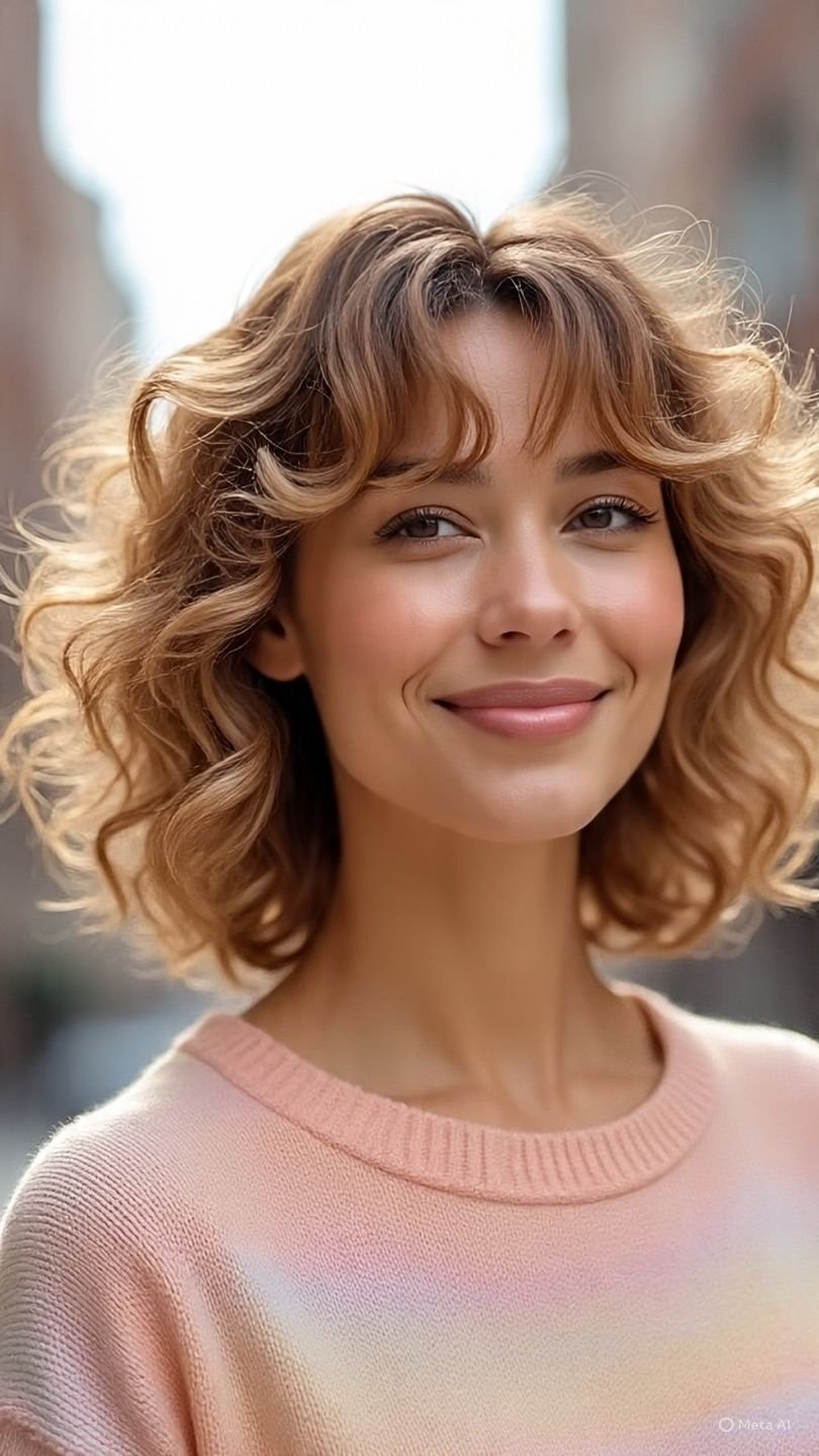 15 Curly Hair Curtain Bangs to Transform Your Look