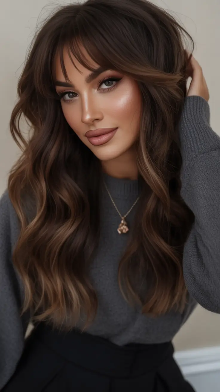 Dark Brown Fall Shades 2025 – Balayage & Brunette Ideas