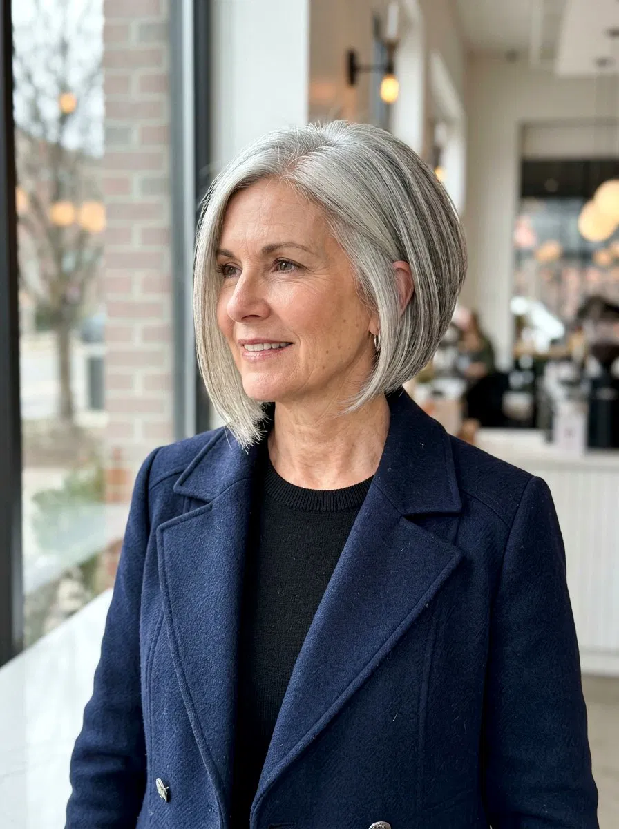 20 Stacked Bob Looks for Fine Gray Hair: Volume & Style – Lovelyish