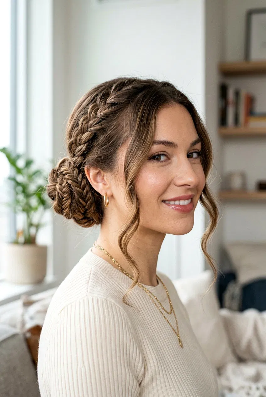 20 Stunning Braided Bun with Face Framing Strands Ideas – Lovelyish