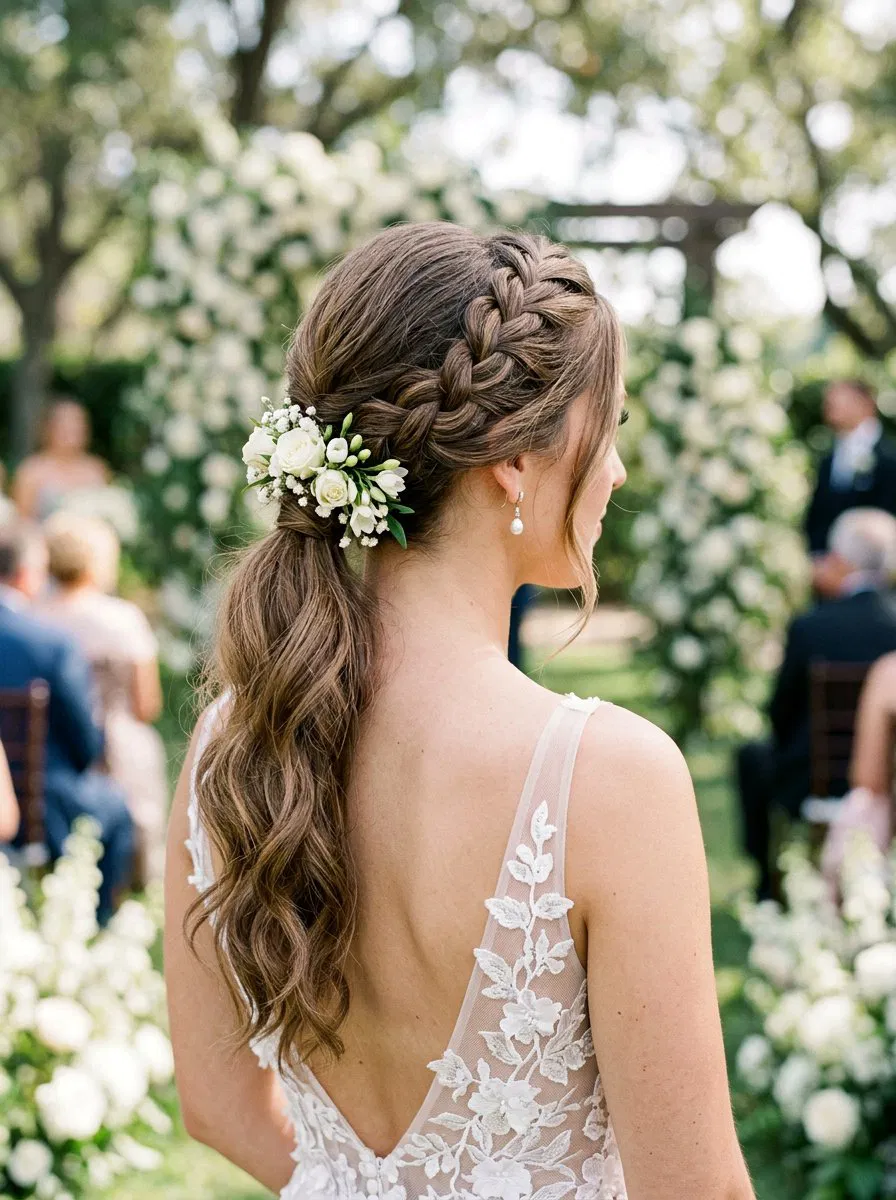 20 Romantic Wedding Hairstyles with Low Ponytail to Try – Lovelyish