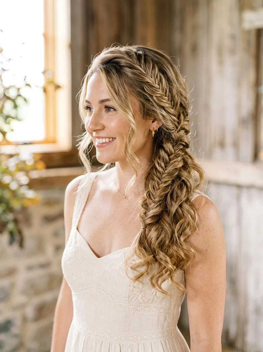 20 Breathtaking Side Swept Curls for Bride Hairstyles Now – Lovelyish