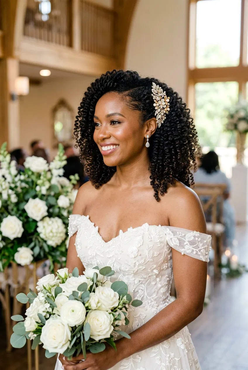 20 Stunning Wedding Hairstyles for Curly Natural Hair Brides – Lovelyish