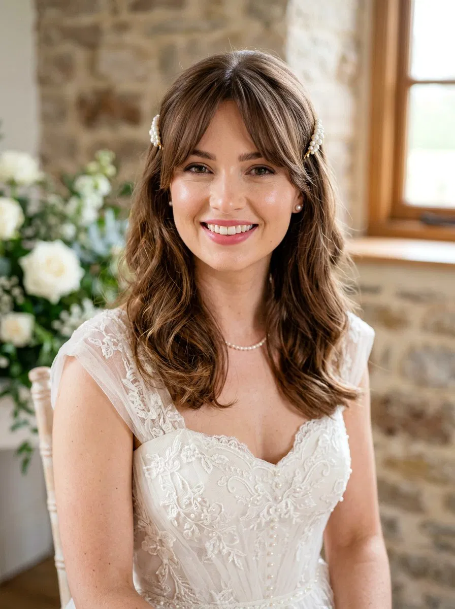 20 Romantic Wedding Hairstyles with Pearl Clips for Brides – Lovelyish
