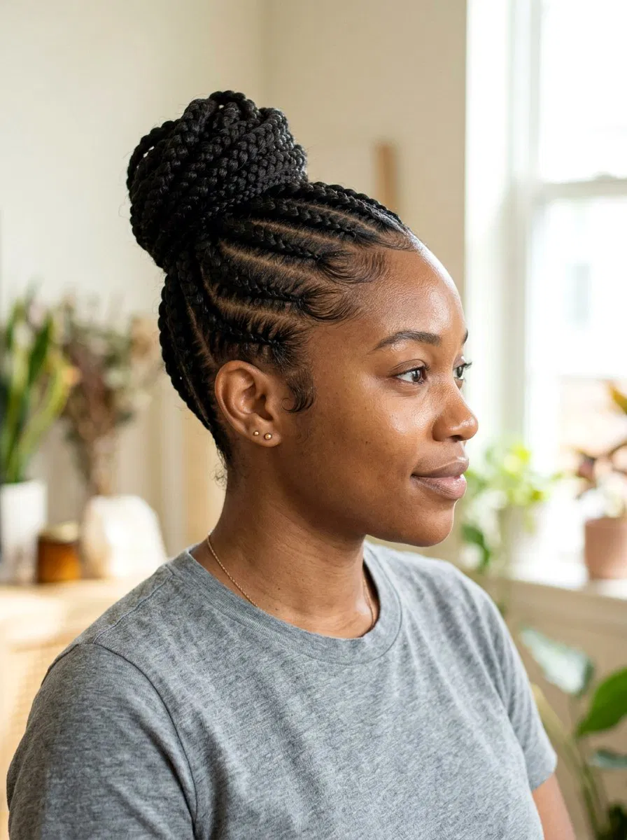 20 Gorgeous Stitch Braids Into Bun Styles For Any Event – Lovelyish