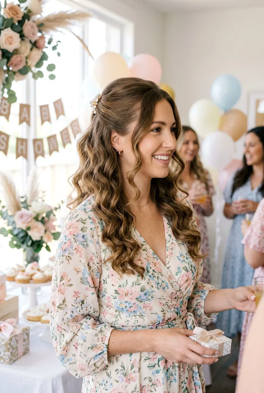 20 Gorgeous Baby Shower Curls Hairstyle Ideas for Moms-to-Be – Lovelyish