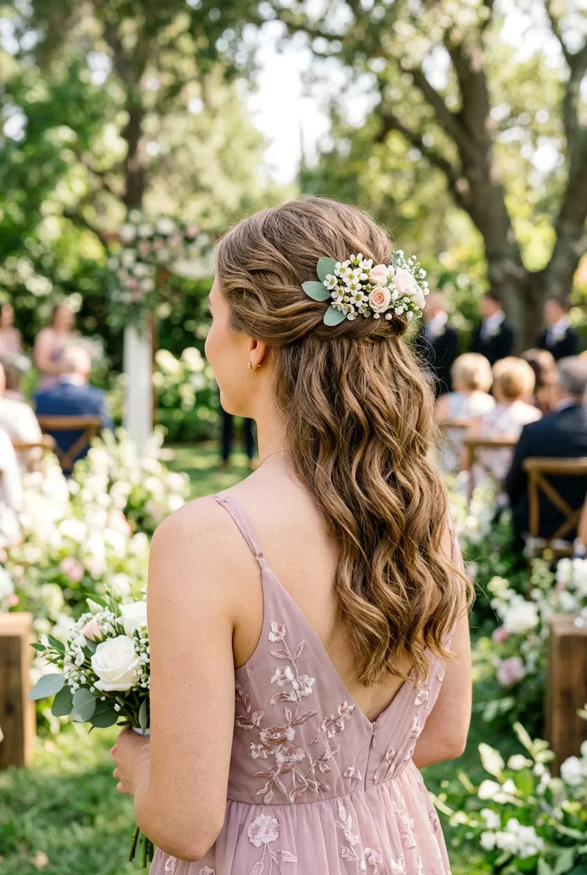 20 Stunning Simple Bridesmaid Half Up Hairstyle Options – Lovelyish