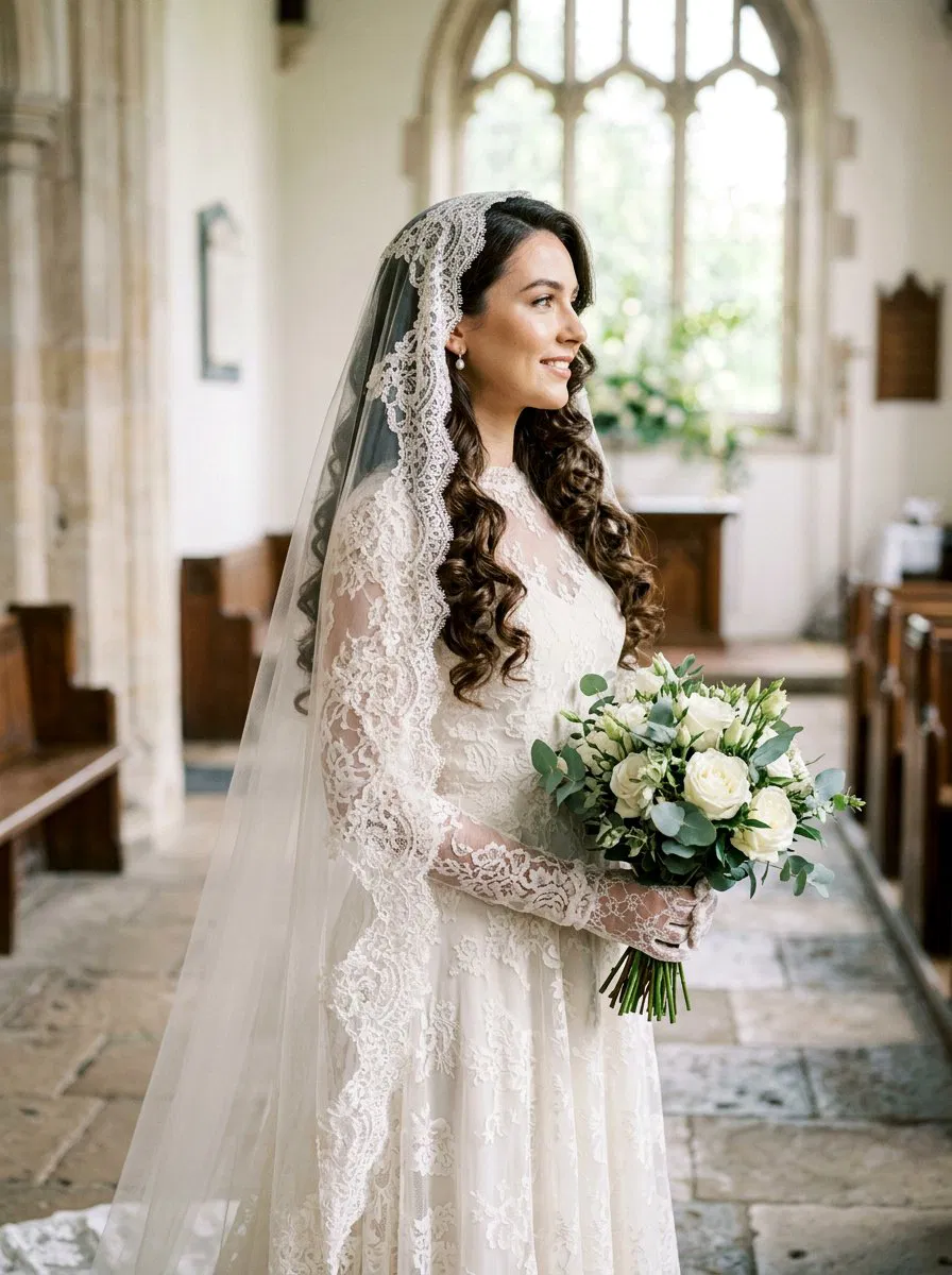 20 Romantic Wedding Hairstyles With Soft Curls And Veil – Lovelyish