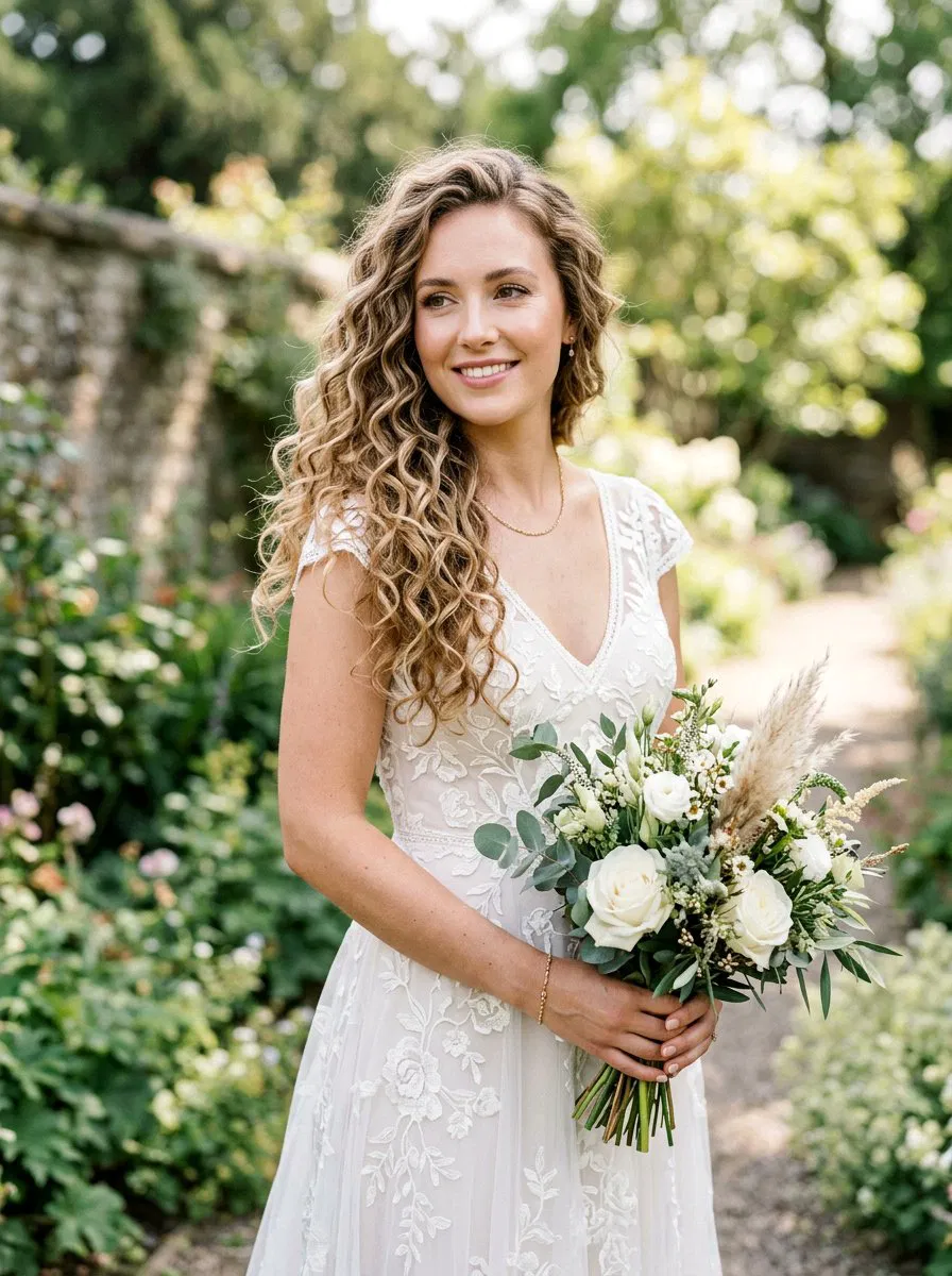 20 Stunning Wedding Hairstyles for Curly Brides to Try – Lovelyish