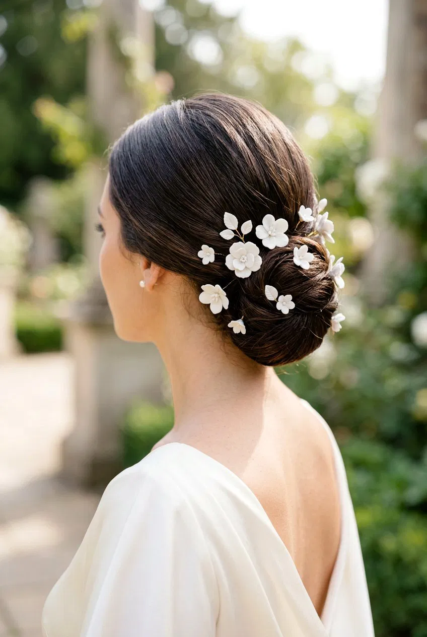 20 Bridal Hairstyle With Floral Pins For Your Big Day – Lovelyish