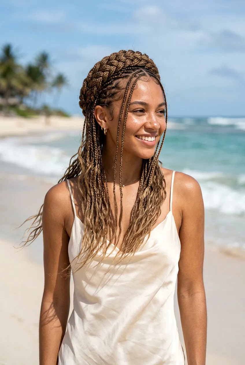 20 Stunning Beach Hairstyle With Braided Crown Looks Now – Lovelyish