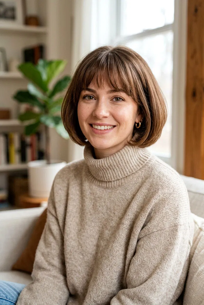 20 Stunning Mom Shoulder Length Haircut With Bangs Ideas – Lovelyish