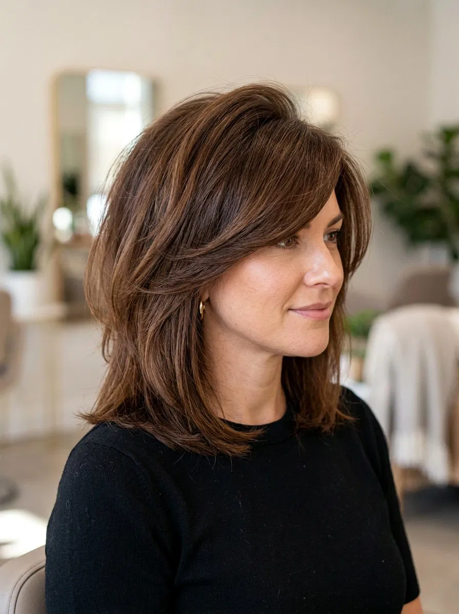20 Gorgeous Shoulder Length Haircut with Side Bangs to Try – Lovelyish