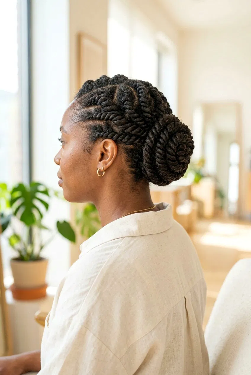 20 Gorgeous Flat Twists Into Bun Hairstyle Ideas To Try Now – Lovelyish