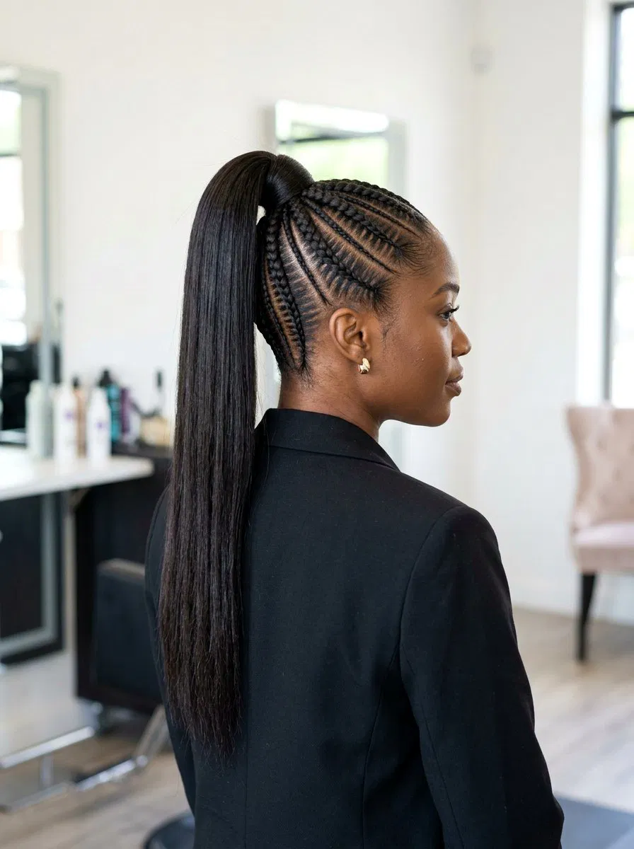 20 Trendy Stitch Braids Into Ponytail Looks To Try Now – Lovelyish