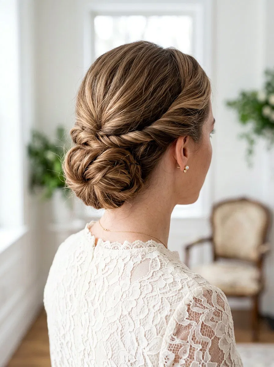20 Elegant Simple Wedding Guest Bun for Medium Hair Ideas – Lovelyish