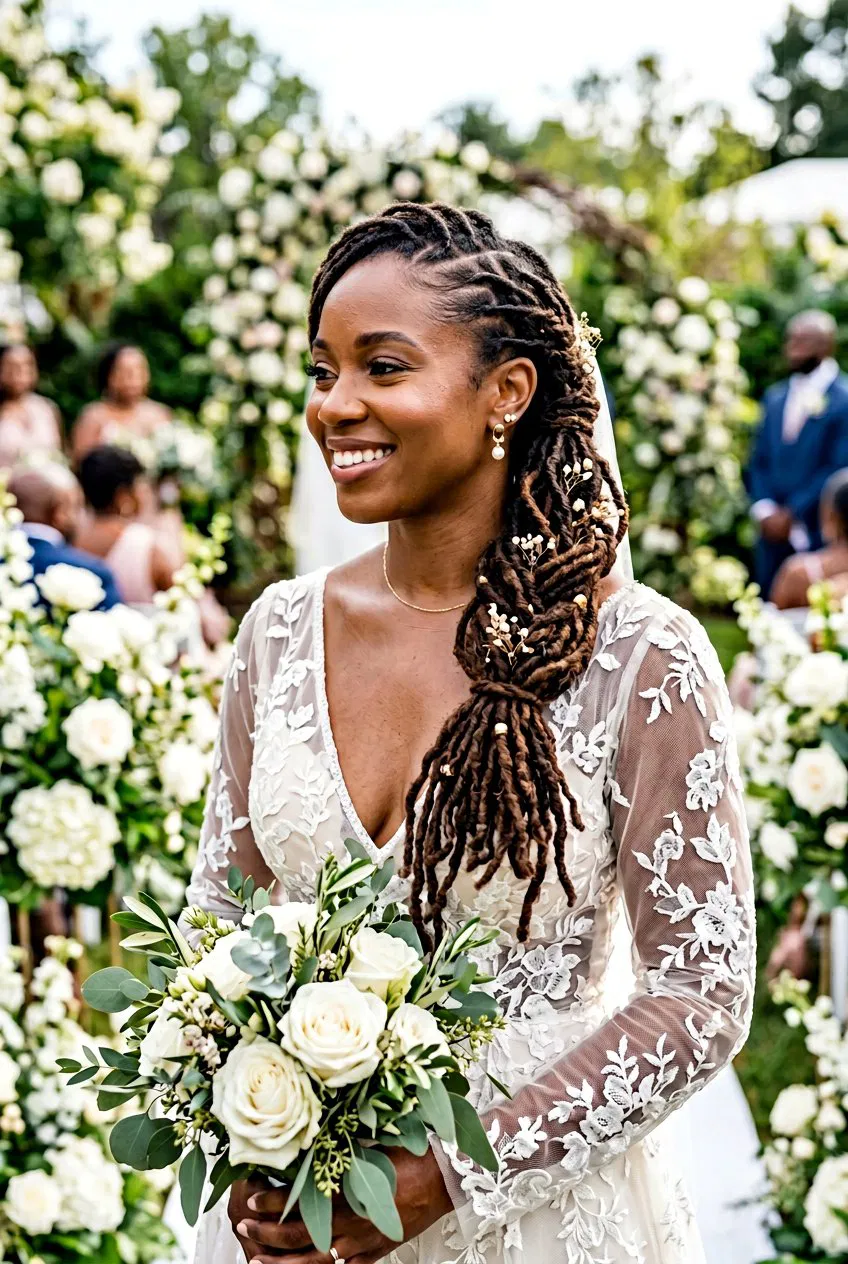 20 Elegant Bridal Hairstyle for Loc Ponytail Inspirations – Lovelyish