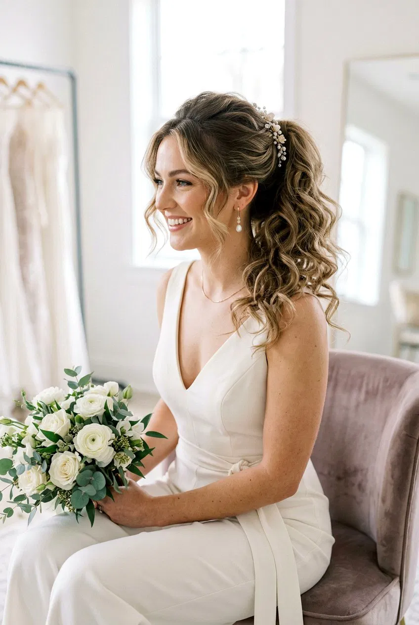 20 Glamorous Voluminous Bridal Ponytail Ideas for Brides – Lovelyish
