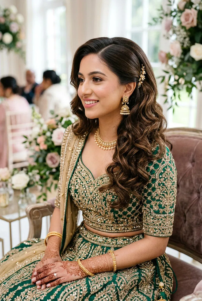 20 Gorgeous Walima Hairstyle with Soft Curls for Brides – Lovelyish