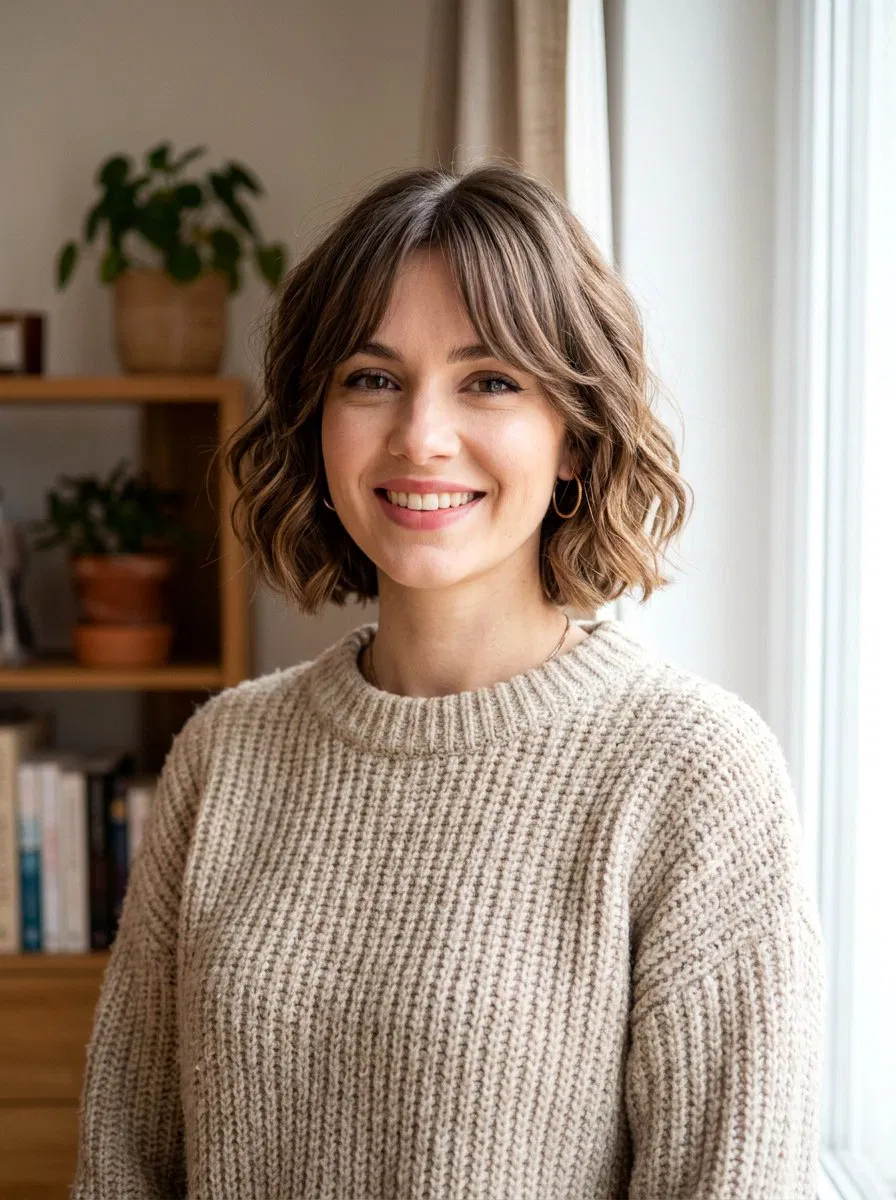 20 Beautiful Wavy Chin Length Bob with Layers for Texture – Lovelyish