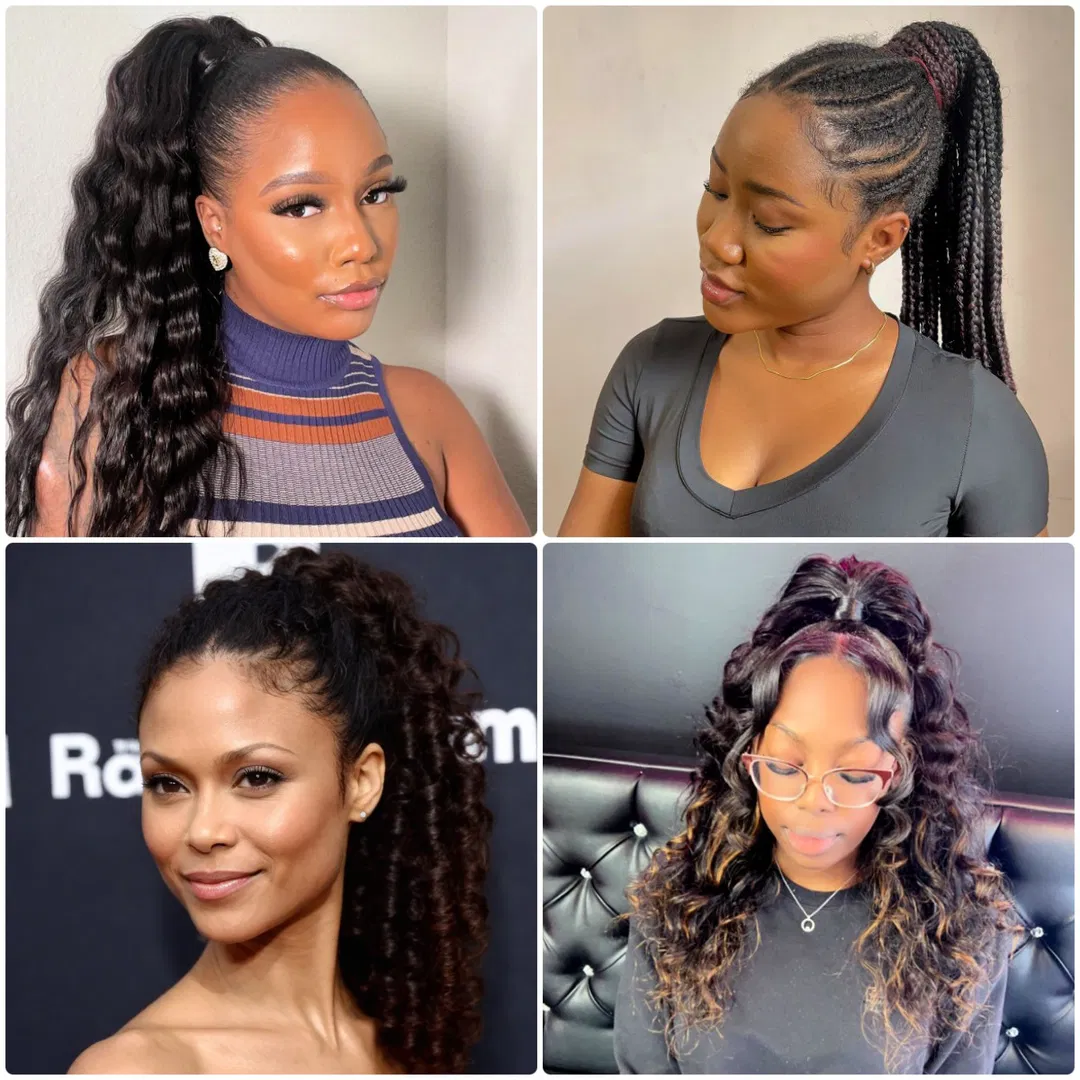 25 Ponytail Hairstyles for Natural Black Hair for Women