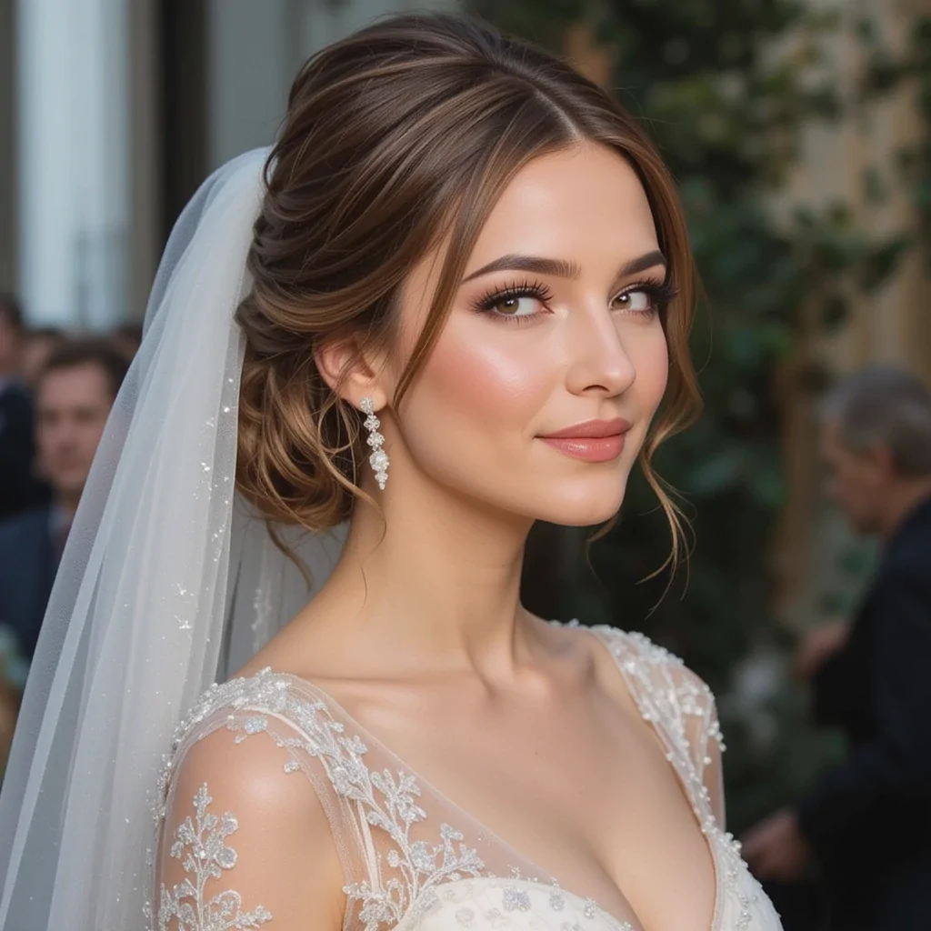 40 Celebrity Inspired Wedding Hairstyles with Veil